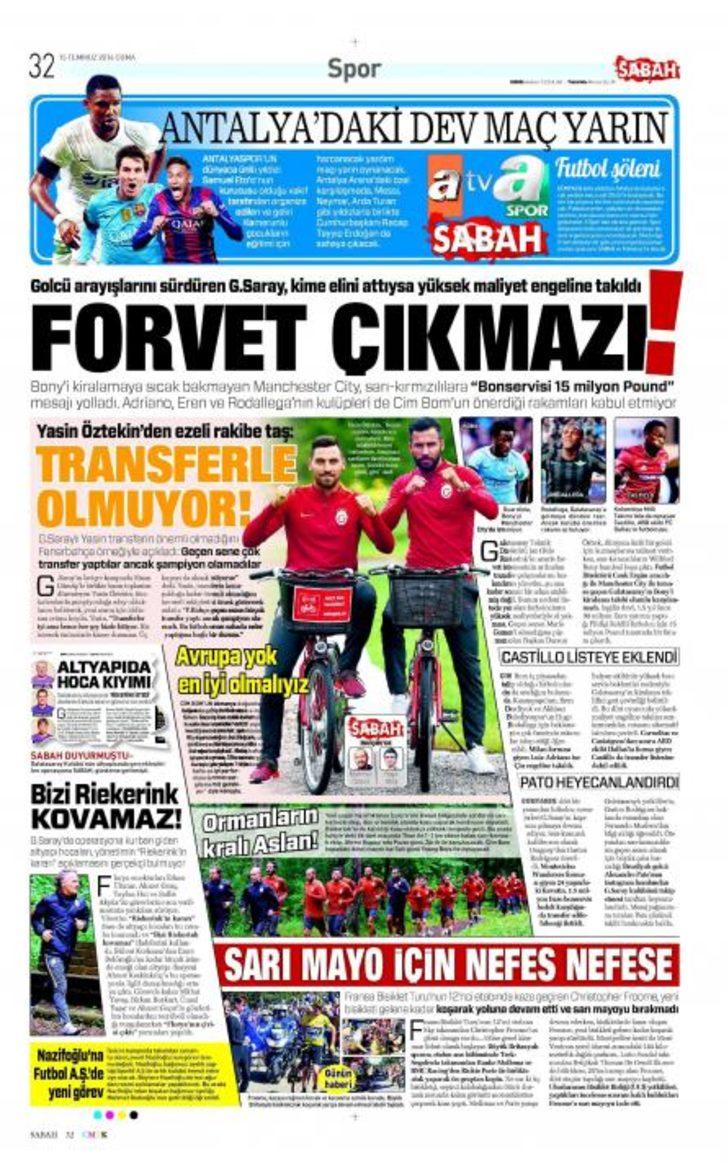 Gazete manşetleri (15 Temmuz) G4