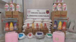 Ankara’da 500 litre sahte deterjan ele geçirildi