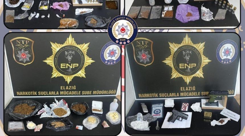 Elazığ’da uyuşturucuya geçit yok: 16 tutuklama