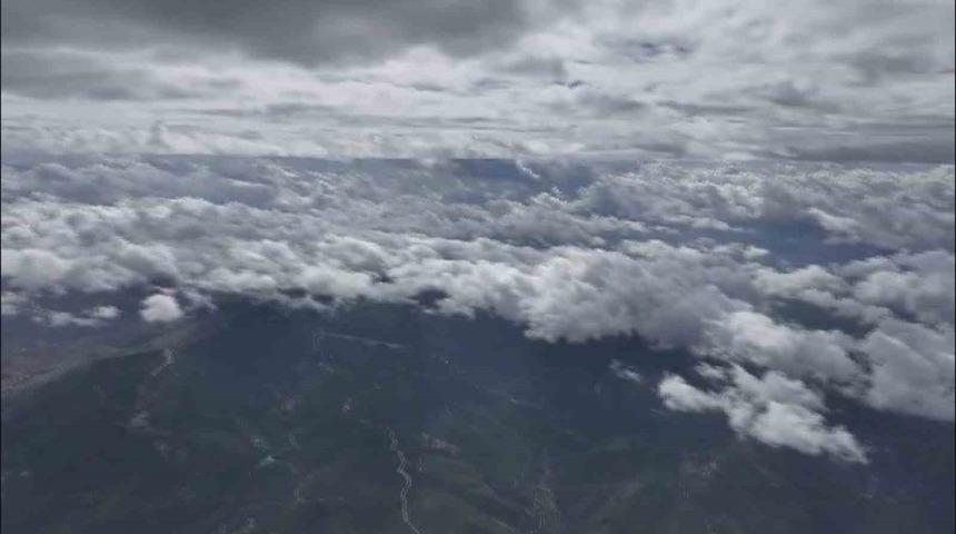 Muğla semalarında sis bulutu görsel şölen oluşturdu