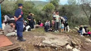 Milas’ta 33’ü çocuk, 74 düzensiz göçmen yakalandı