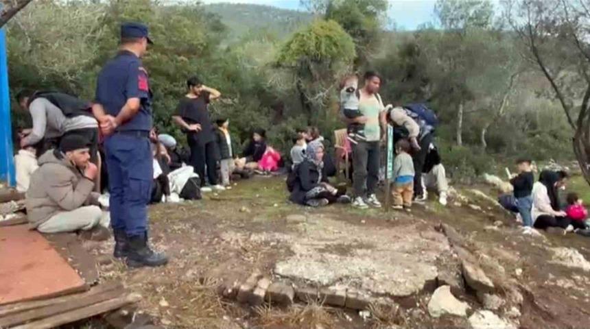 Milas’ta 33’ü çocuk, 74 düzensiz göçmen yakalandı