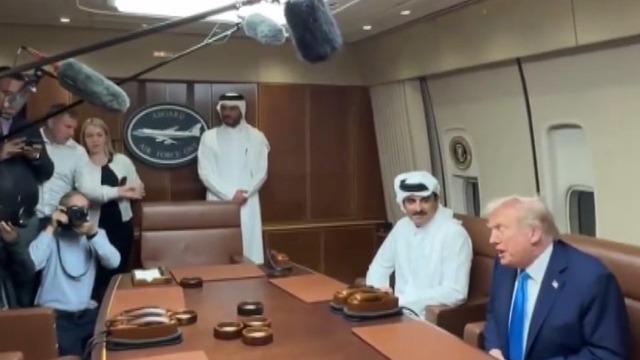 ABD Başkanı Trump, Doha'da Katar Emiri Al Sani ile görüştü