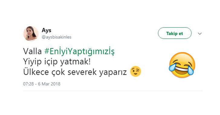 Ülkece en iyi yaptığımız iş nedir? Twitter kullanıcıları yanıtlıyor