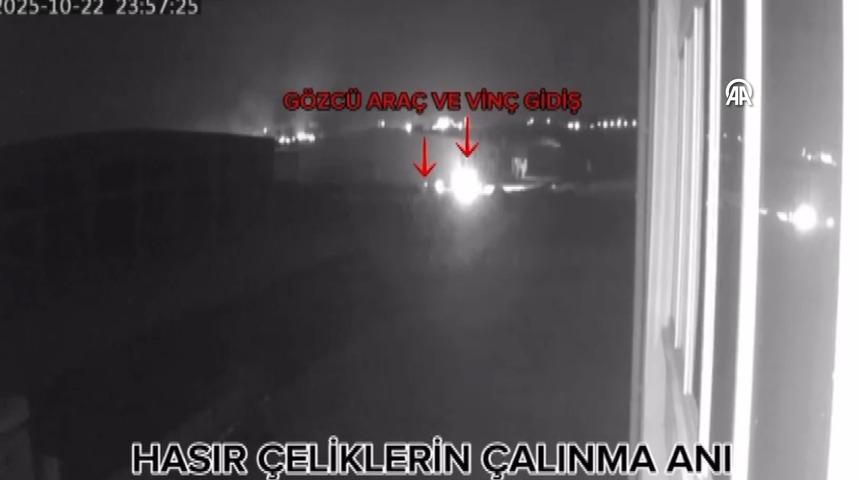 Osmaniye'de 18,8 ton çelik hasır çalan 2 zanlı tutuklandı