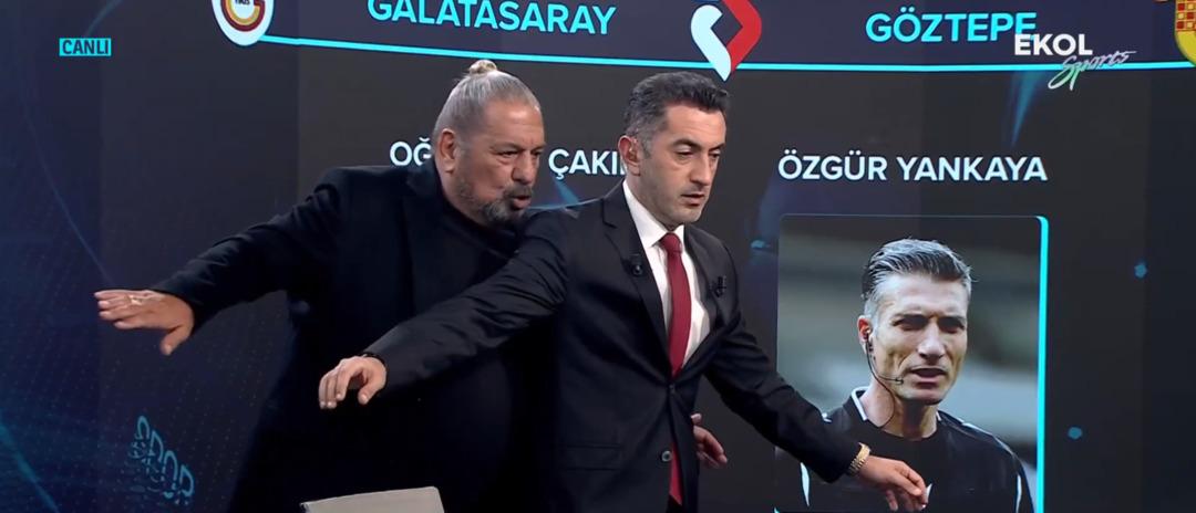 Galatasaray Göztepe yi 3-1 le geçti! Ahmet Çakar ve Erman Toroğlu kırmızı karta isyan etti! Futbola ihanet... 3