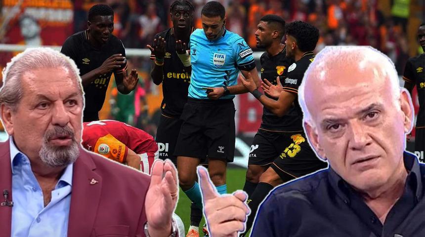 Galatasaray G&ouml;ztepe'yi 3-1'le ge&ccedil;ti! Ahmet &Ccedil;akar ve Erman Toroğlu kırmızı karta isyan etti! '' Futbola ihanet...'' 