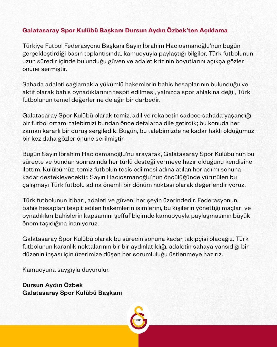 Bahis skandalı sonrası tepkiler peş peşe! Galatasaray, Fenerbah&ccedil;e ve Beşiktaş tan a&ccedil;ıklama 3