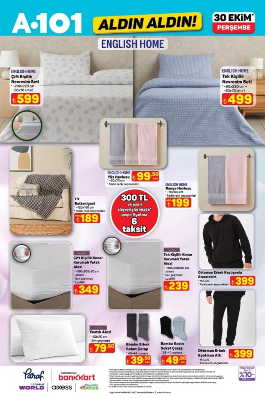 A101 e English Home ürünleri geliyor! 30 Ekim A101 aldın aldın kataloğu 13