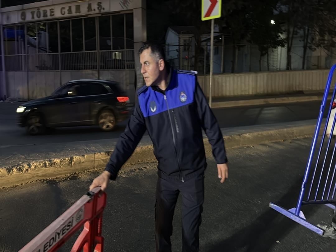 Kağıthane’de ana cadde üzerindeki yol çöktü 2