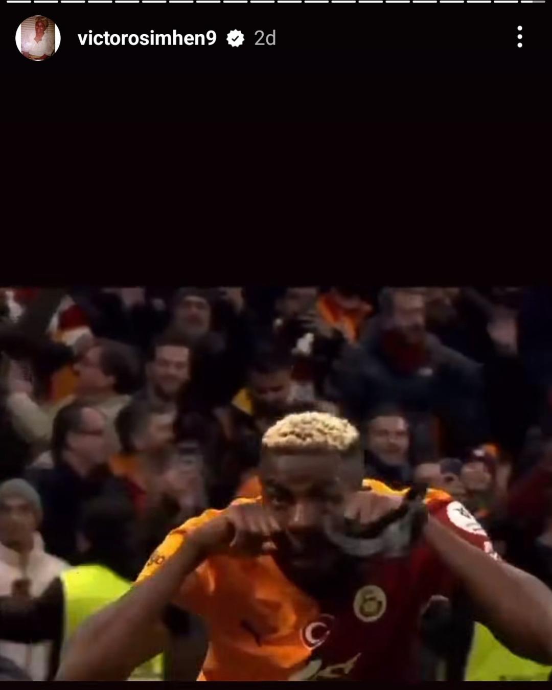 Galatasaray lı Victor Osimhen den sosyal medyadan Fenerbahçe ye olay olacak gönderme! "Gözyaşlarını buraya bağışla." 2