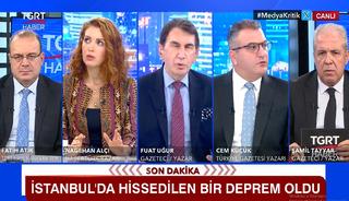 6.1'lik depreme canlı yayında yakalandılar! "Eyvah, çok fena sallanıyoruz!"
