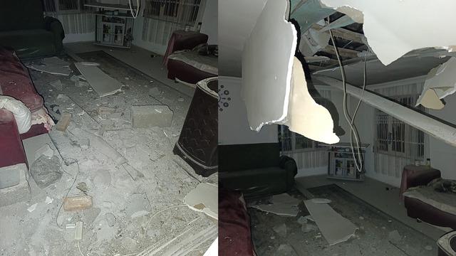Balıkesir'deki deprem Manisa'daki evin tavanını çökertti!