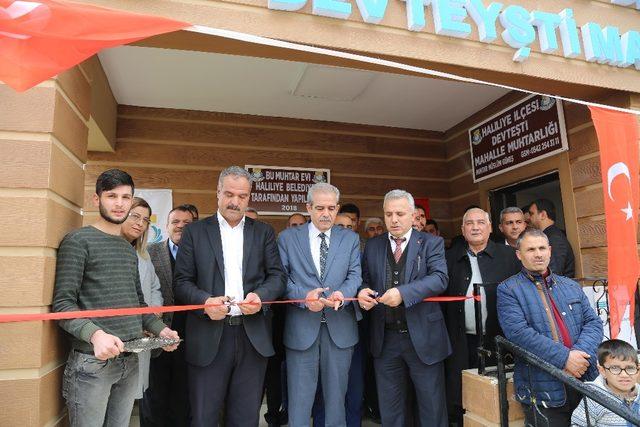 Haliliye Belediyesi muhtar evi projesi yapımı tamamlanan, Muhtarlığın açılışını gerçekleştirdi