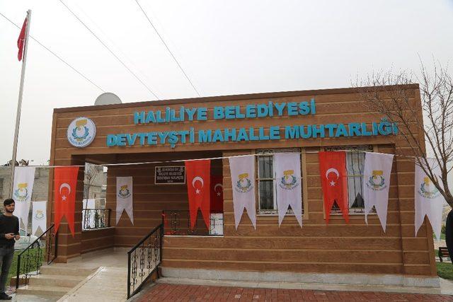 Haliliye Belediyesi muhtar evi projesi yapımı tamamlanan, Muhtarlığın açılışını gerçekleştirdi