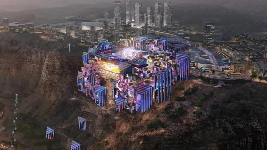 Suudi Arabistan ın NEOM kulübü çığır açıcı bir projeye imza atıyor! 350 metre yükseklikte asılı duran stadyuma yapay zeka bile inanamadı... 3