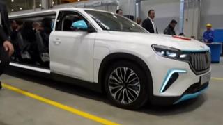 TOGG'un limuzin modeli... İlk kez görüntülendi, Cumhurbaşkanı Erdoğan ve bakanlar birlikte geldi