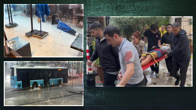 Antalya'da sağanak ve dolu hayatı felç etti, devrilen ağacın altında kalan 3 kişi yaralandı! 17 il için sağanak yağış uyarısı 