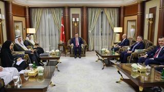 Cumhurbaşkanı Yardımcısı Yılmaz, Suudi Arabistan Yatırım Bakanı el-Falih ile bir araya geldi