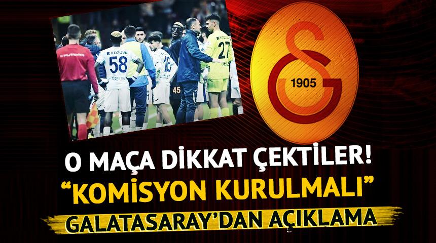 Galatasaray'dan açıklama! O maça dikkat çektiler: Komisyon kurulmalı...