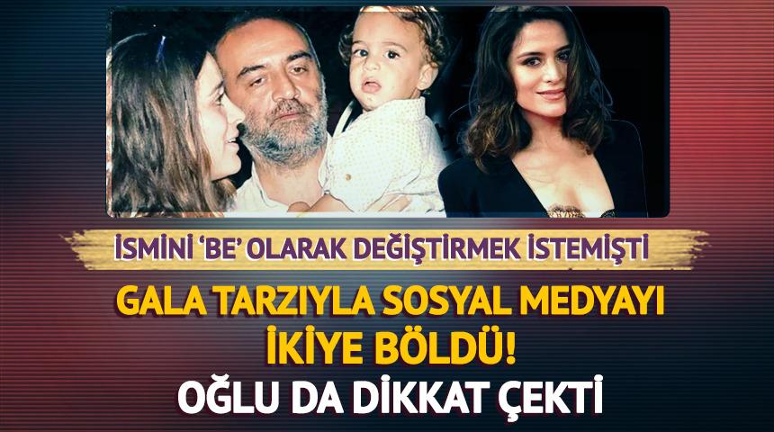 Belçim Bilgin gala tarzıyla sosyal medyayı ikiye böldü! Oğlu da dikkat çekti
