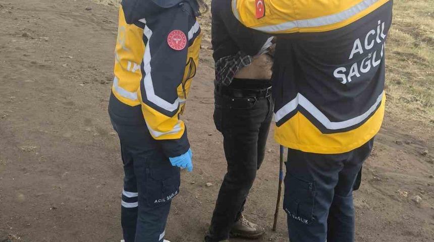 Yanına yıldırım düşen şahıs yaralandı