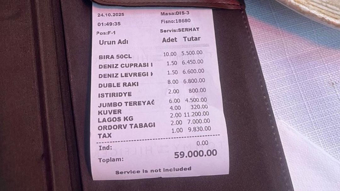 Sosyal medyada gündem olmuştu! Bakanlık harekete geçti, Beyoğlu nda turistlere 59 bin TL hesap çıkaran restoranın cezası belli oldu 1