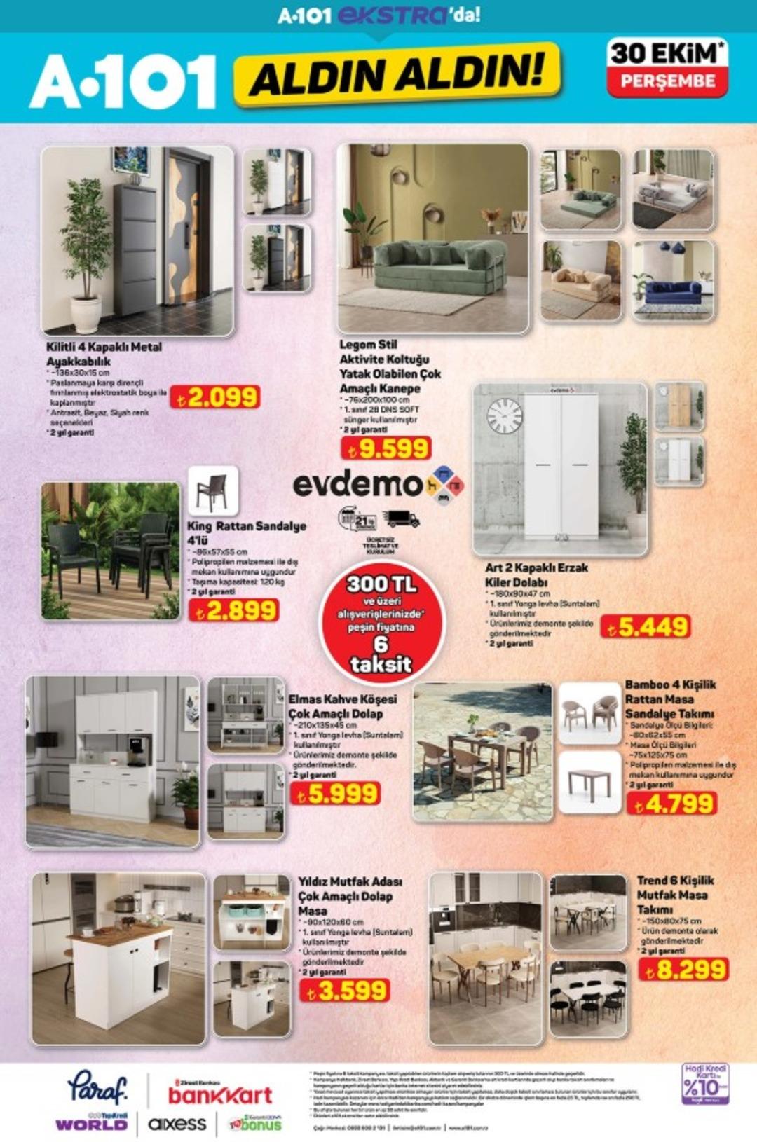 A101 e outdoor kıyafetler, marka parfümler ve mobilya geliyor! Tüm sayfalarıyla 30 Ekim A101 Aldın Aldın Kataloğu 20