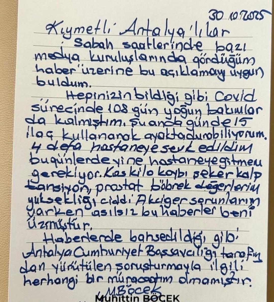 Antalya yı çok sıcak günler bekliyor denmişti! Muhittin Böcek ten itirafçı olacak iddialarına yalanlama: "Herhangi bir müracaatım olmamıştır" 4