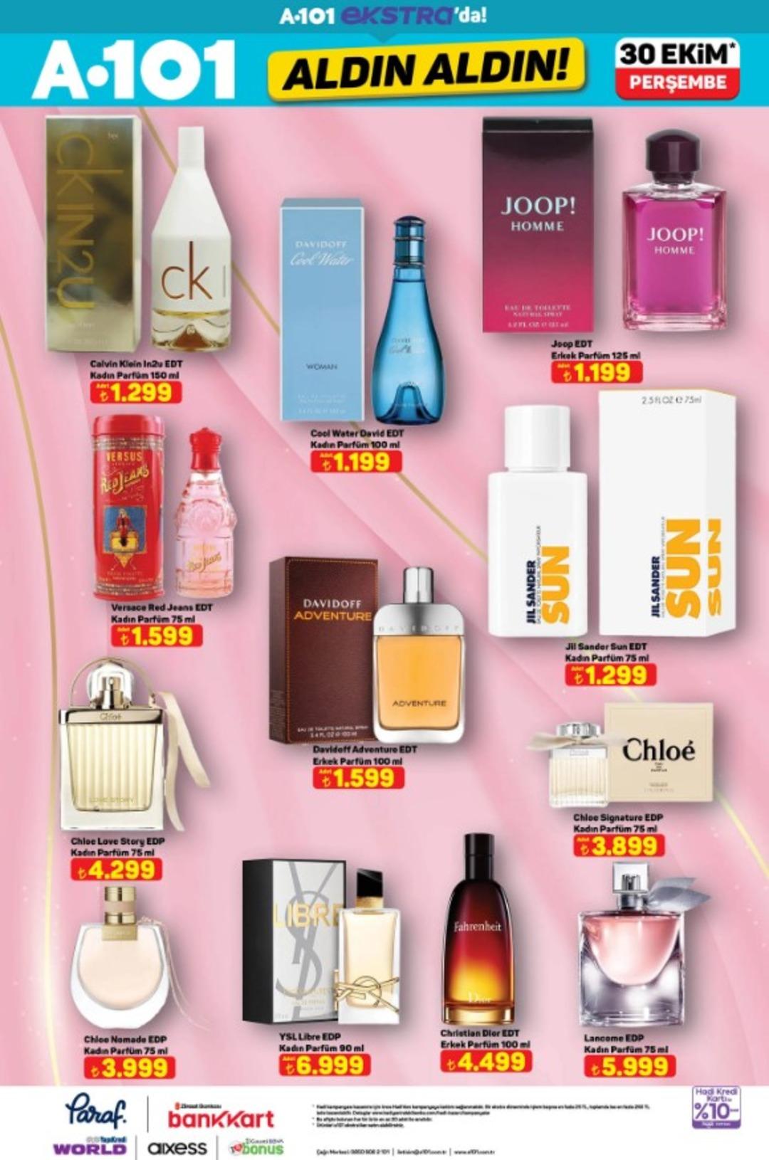 A101 e outdoor kıyafetler, marka parfümler ve mobilya geliyor! Tüm sayfalarıyla 30 Ekim A101 Aldın Aldın Kataloğu 22