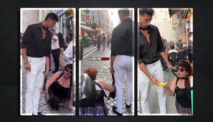 Şoke eden görüntüler! Kadına tasma takıp sokaklarda gezdirdi