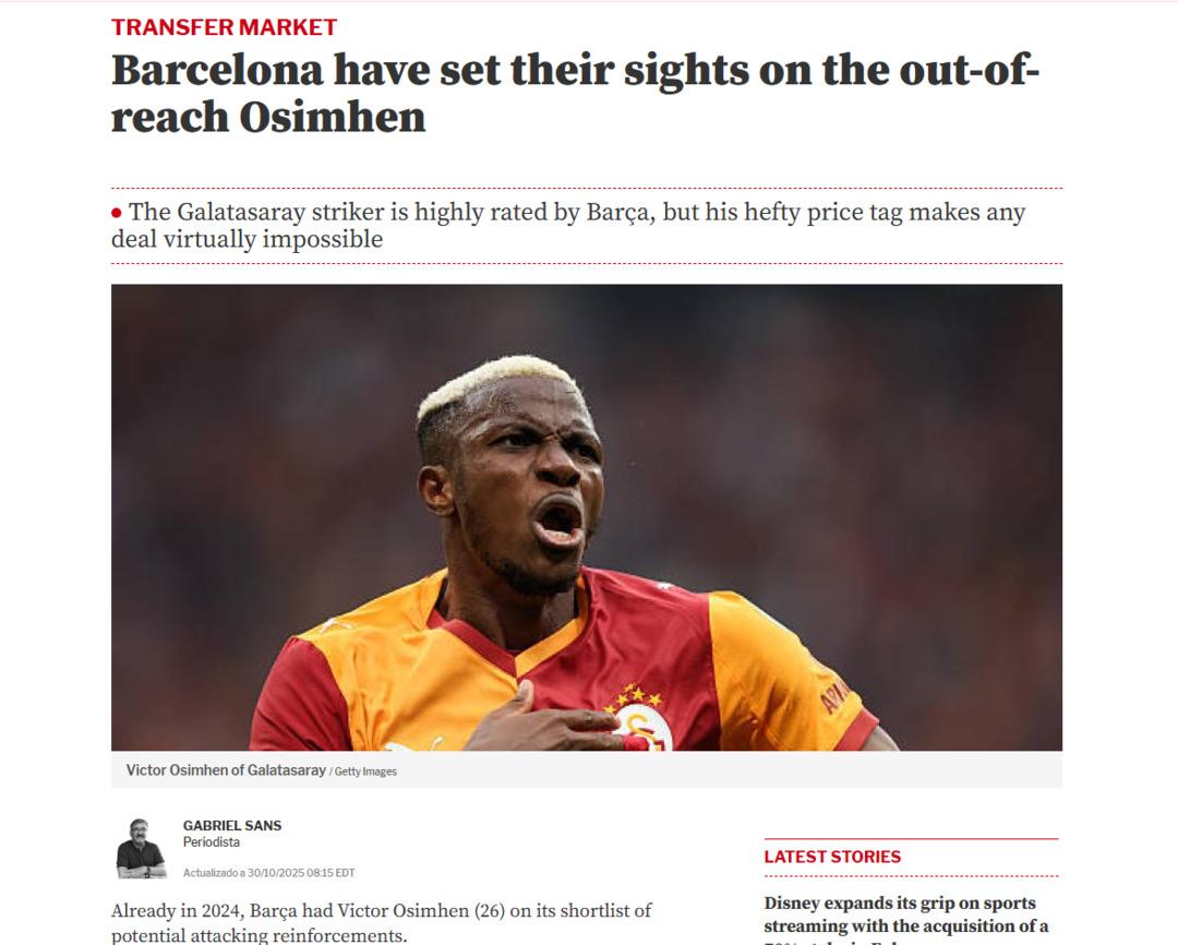 Galatasaray lı Victor Osimhen e Barcelona kancası! Lewandowski nin yerine düşünülen yıldız için kritik rakam 140 milyon euro 1