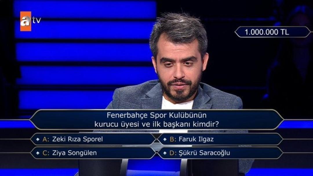 Kim Milyoner Olmak İster de sorulan Fenerbah&ccedil;e sorusu sosyal medyada g&uuml;ndem oldu! İşte yarışmacının yanıtı... 1