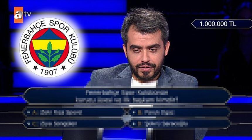 Kim Milyoner Olmak İster'de sorulan Fenerbah&ccedil;e sorusu sosyal medyada g&uuml;ndem oldu! İşte yarışmacının yanıtı...