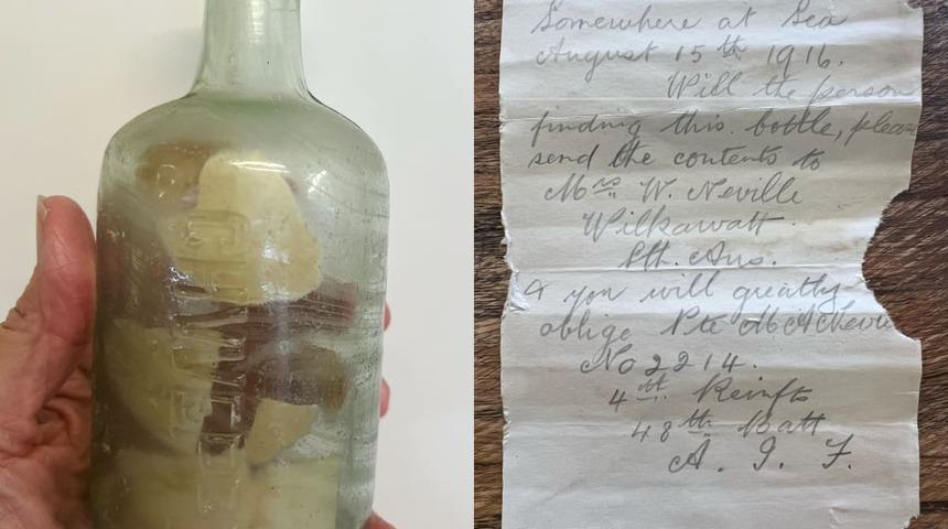 İki askerin 109 yıl önce denize attığı mektuplar ortaya çıktı!