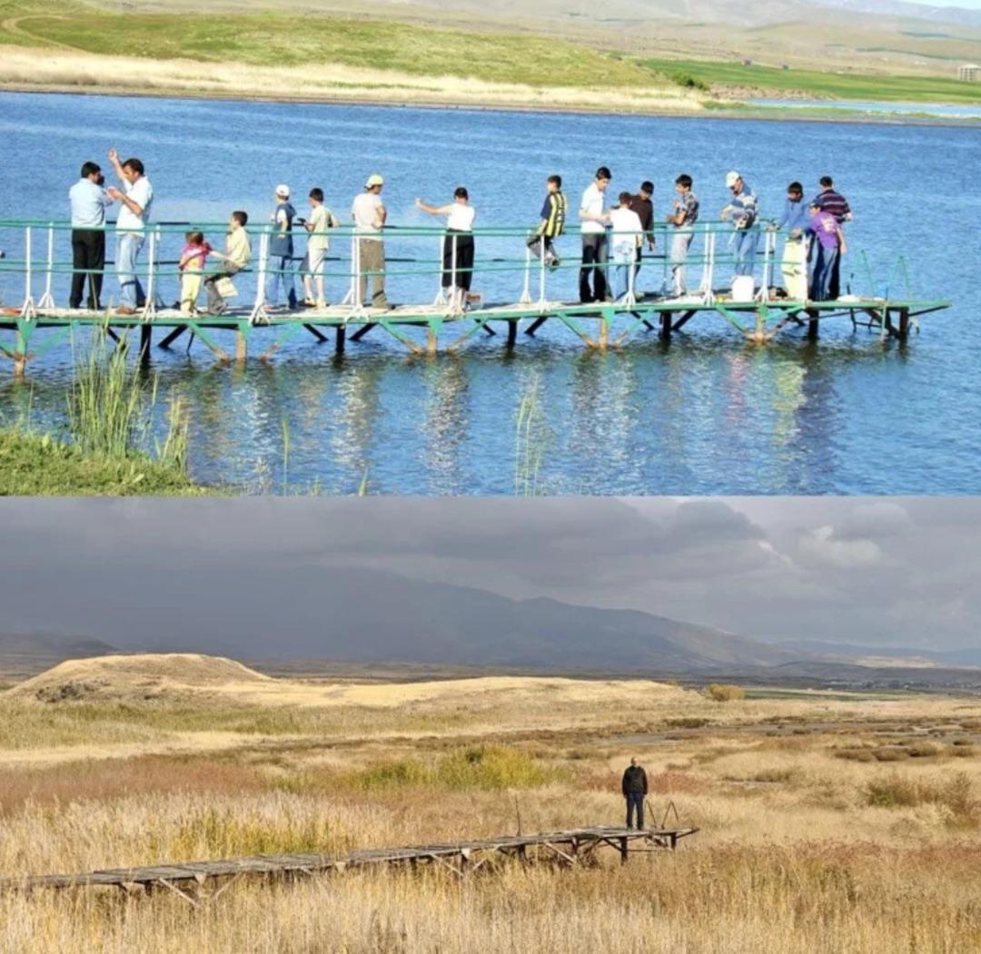 Van G&ouml;l&uuml; ndeki b&uuml;y&uuml;k değişim! Sular &ccedil;ekildi, 17 yılda tanınmaz hale geldi 1