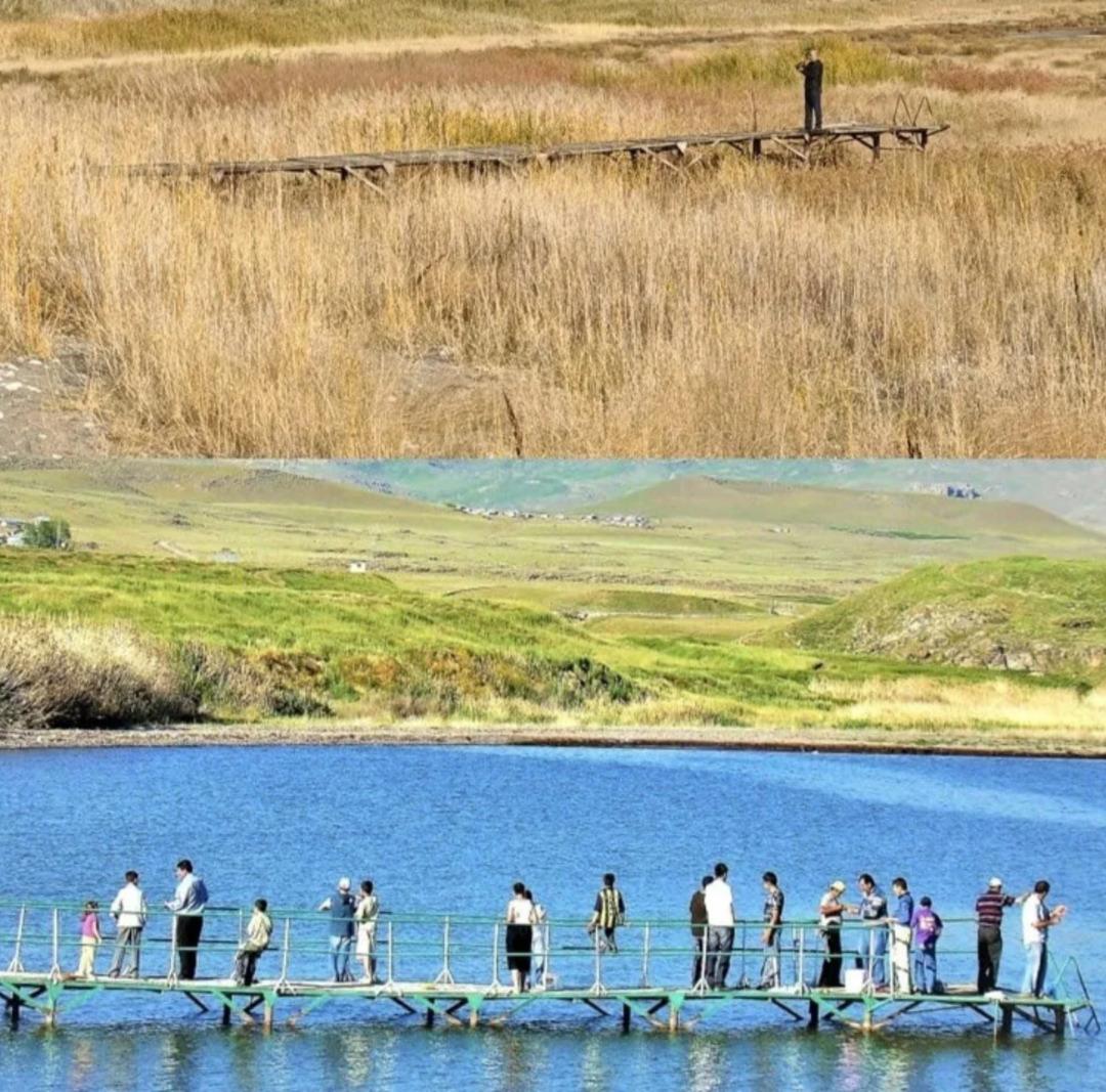 Van G&ouml;l&uuml; ndeki b&uuml;y&uuml;k değişim! Sular &ccedil;ekildi, 17 yılda tanınmaz hale geldi 2
