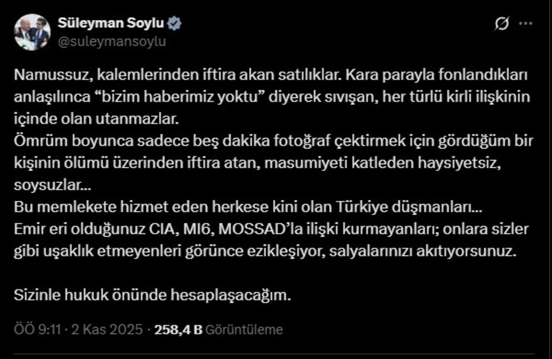 Faruk Fatih Özer in ölümünden sonra gündem oldu! Soylu dan sert tepki: "Haysiyetsiz soysuzlar, hukuk önünde hesaplaşacağız" 2