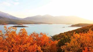 Adatepe Barajı etrafında kartpostallık görüntüler oluştu