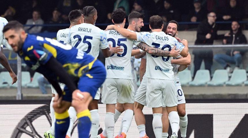 Inter Milli futbolcumuz Hakan Çalhanoğlu'nun yıldızlaştığı maçta Verona'yı devirdi! Çalhanoğlu'nun asisti yok artık dedirtti...