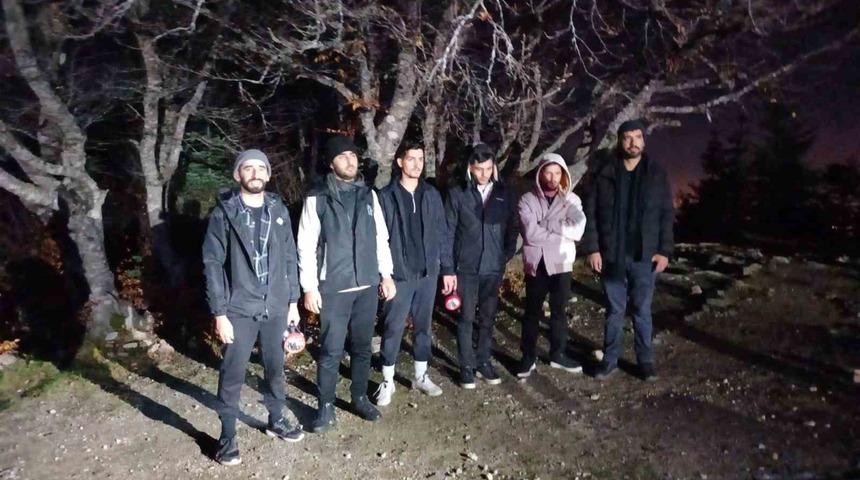 Uludağ’da ormanda mahsur kalan 6 kişi kurtarıldı