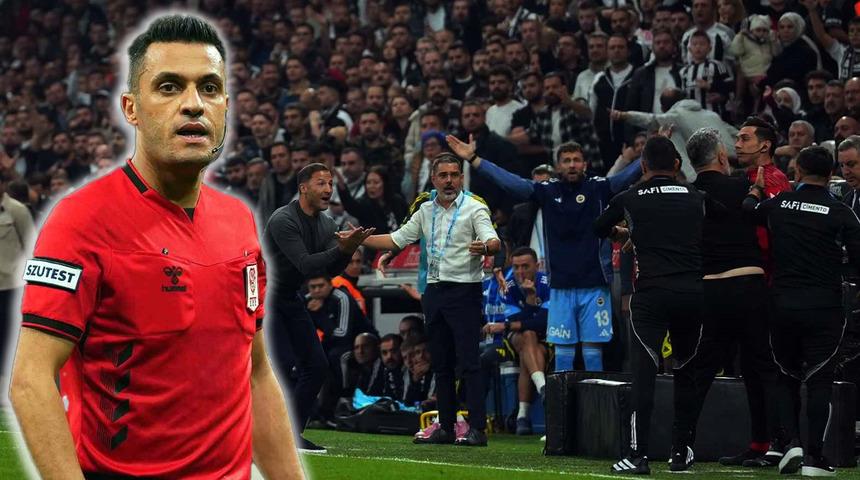 Beşiktaş taraftarları derbide çılgına döndü! Hakemin performansına olay yaratan tezahüratta bulundular...