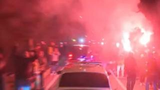 Fenerbahçe'ye Samandıra'da taraftarından coşkulu karşılama