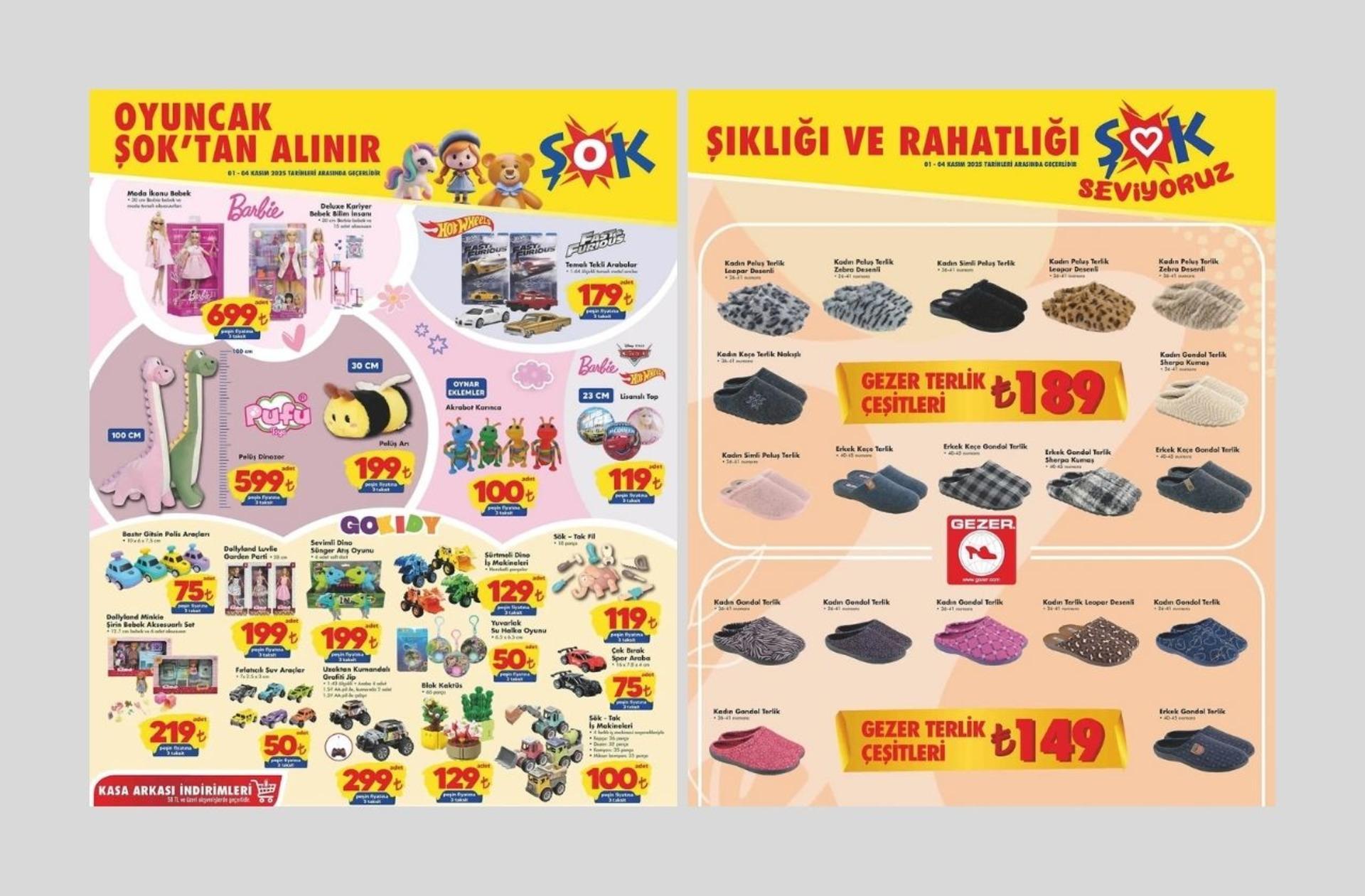 Bu hafta ŞOK'a Gezer kışlık terlik modelleri geliyor! İşte 1-4 Kasım 2025 ŞOK aktüel ürünler kataloğu 