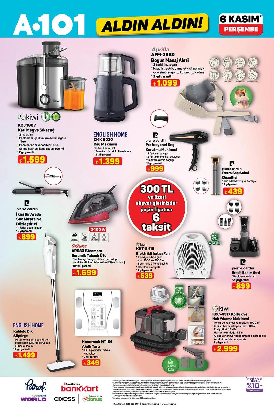 A101 e elektrikli ısıtıcı fan geliyor! 6 Kasım 2025 A101 aldın aldın kataloğu yayınlandı 6