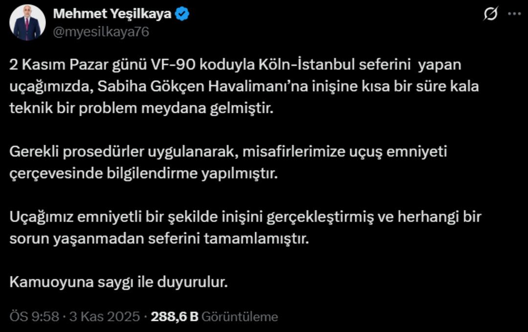 1200xauto Tehlike böyle atlatıldı! İstanbul'a inen uçakta yaşananlar gündem oldu: AJet'ten açıklama geldi
