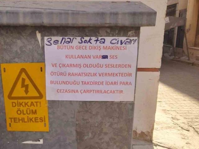 Dikiş makinesi ile gürültü yaptığı iddia edilen şahsa ilginç uyarı