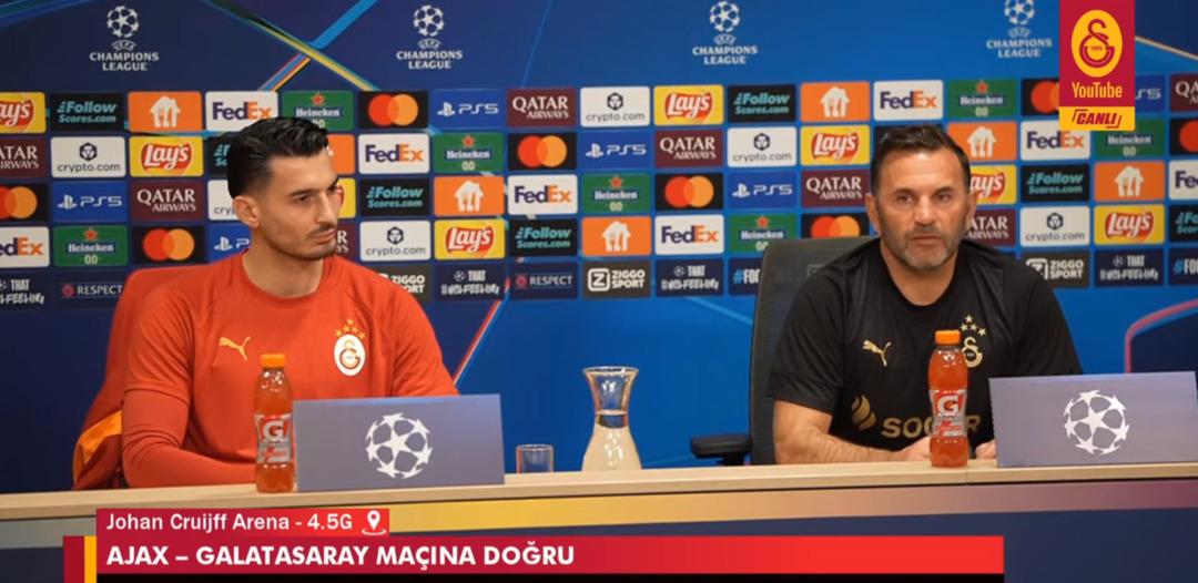 G.Saray da teknik direktör Okan Buruk Ajax maçı öncesi konuştu! Şampiyonlar Ligi ndeki hedefini açıkladı! Hedef: İlk 8 2