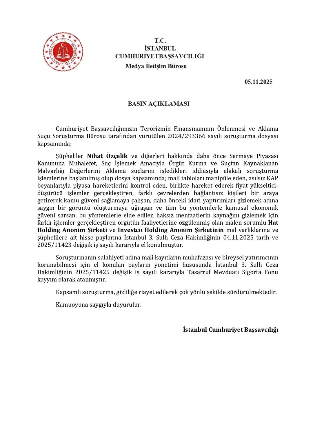 SON DAKİKA | Hat Holding ve Investco Holding e kayyum atandı, mal varlıklarına el konuldu 1