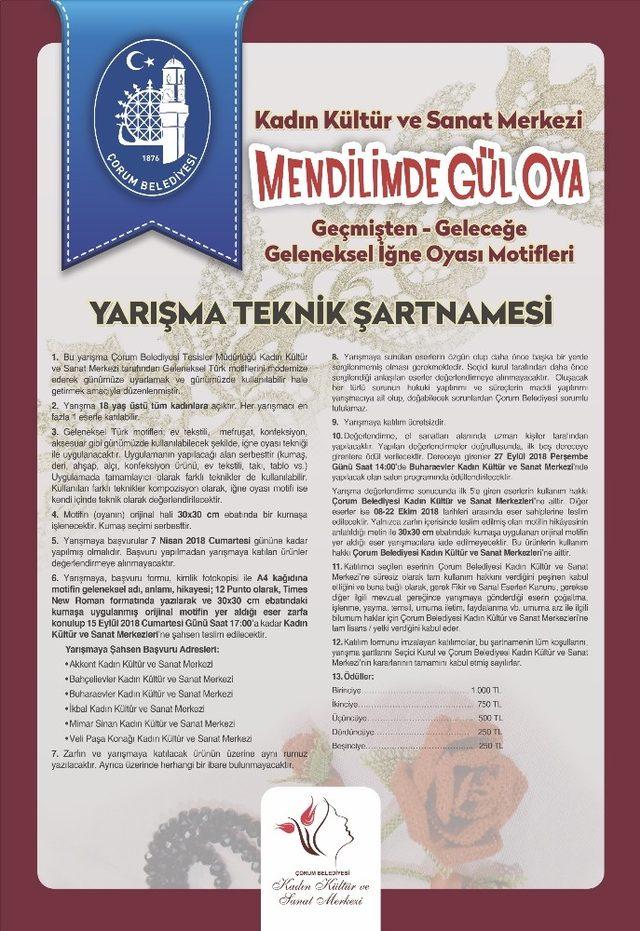 Ödüllü “Mendilimde Gül Oya” yarışması